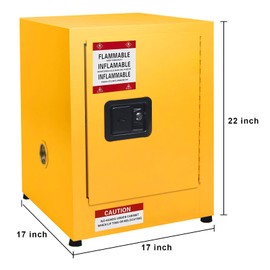 MERXENG Flammable Cabinet 17" x 17" x 22", Galvanized Steel Safe Cabinet Adjustable Shelf Flammable Storage Cabinet for Industry and Home