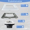 TAWOIA Schuko Socket Flush-Mounted, EU Standard 1-Way Socket Glass, Single