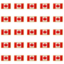 12/25/50/100 pieces small rectangle Canada flag Lapel pins badge bulk (25)