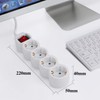 ExtraStar Power Strip 4-Way Multiple Socket with Save Energy Switch
