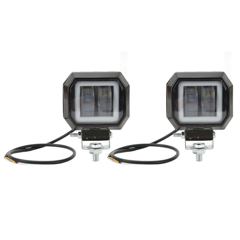 20 W 6500K LED Square Light Bar Spotlight DRL Angel