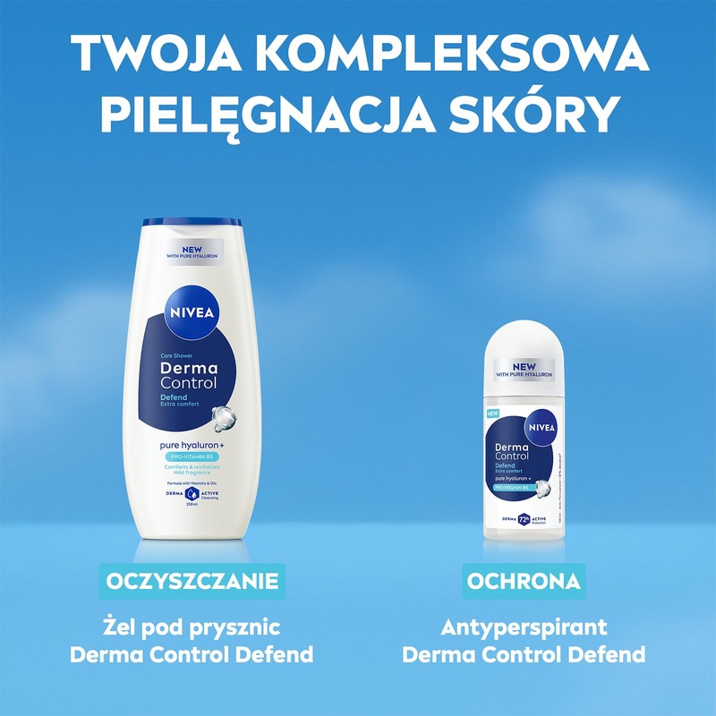 NIVEA Derma Control Defend Women's Antiperspirant 72h Ball Protection Hyaluronic