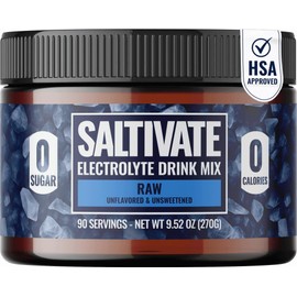 Saltivate Unflavored Electrolytes - 90 Servings Unflavored Electrolyte Powder, Unsweetened Electrolytes for Hydration - Zero Calories & Carbs, Keto, Vegan, Paleo & Carnivore Friendly, Made in USA