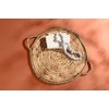 Mud Pie Round Woven Tray, 22" Dia