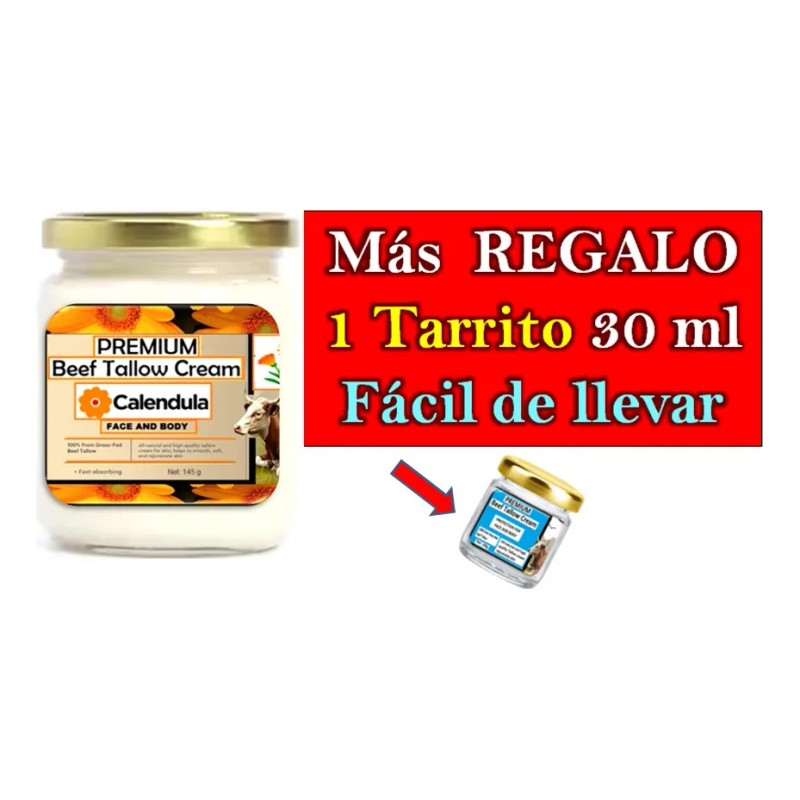 Crema Sebo Bovino Manteca De Vaca Beef Tallow Bálsamo Res