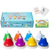 Desk Bells, Rainbow Diatonic Hand Bells for Kids with 17