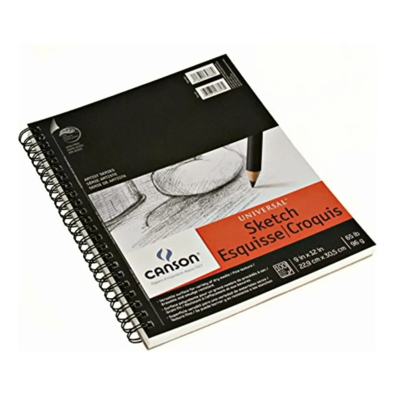 Block Sketchbook Dibujo 100 Hojas 22.9x30.5 cm Canson Universal