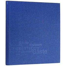Pagna Europe 30903–07 Guest Book Cloth Binding with Blind Embossing 245 x 245 MM 180 Pages Dark Blue
