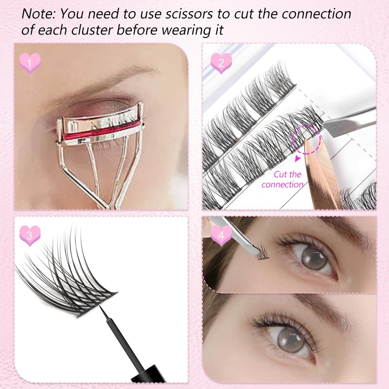 EMEDA DIY Eyelash Extensions Mix D Curl 8 mm 10