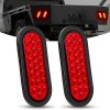 Nilight 6Inch Oval Trailer Tail Light 2PCS 24LED Stop Brake