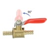 sourcing map 1/4" Mini Ball Valve, Brass Shut-Off Valve Switch