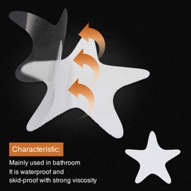 Secopad Anti Slip Shower Stickers 24 PCS Safety Bathtub Strips Adhesive Decals with Premium Scraper(White Star)