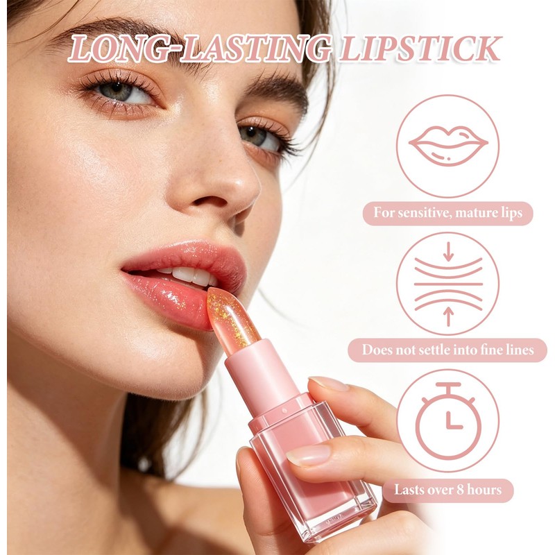 Pack of 2 Temperature Colour Changing Lipstick, Lip Balm, Waterproof,