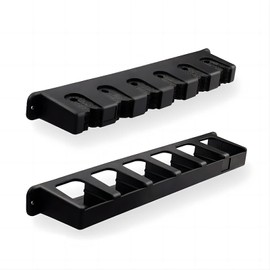 Conskyee Wall Mount Fishing Rod Holder Vertical, Fishing Rod Storage Rack for Wall, Fishing Pole Holders for Garage, Compact Fishing Rod Organizer with Soft Foam Grip Pads, Holds up to 6 Rods (Black)