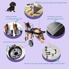 Dog Wheelchair for Front/Back Legs,4 Wheels Lightweight Aluminum Frame with