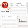 KTFNOMES 100 Count Recipe Cards, Recipe Cards 4x6 Rustic White,