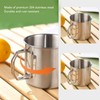 Outdoor Water Cup Foldable Handle Portable 304 Stainless Steel Mug