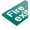 Fire Exit Arrow Up Sign (1mm Rigid Plastic, 300mm x