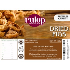 Rulop Dried Figs - Naturally Dried - Vegan - Turkish Variety - High in Fiber (500g)