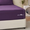 RUIKASI Superking Fitted Sheet Deep - Purple Bottom Sheet for
