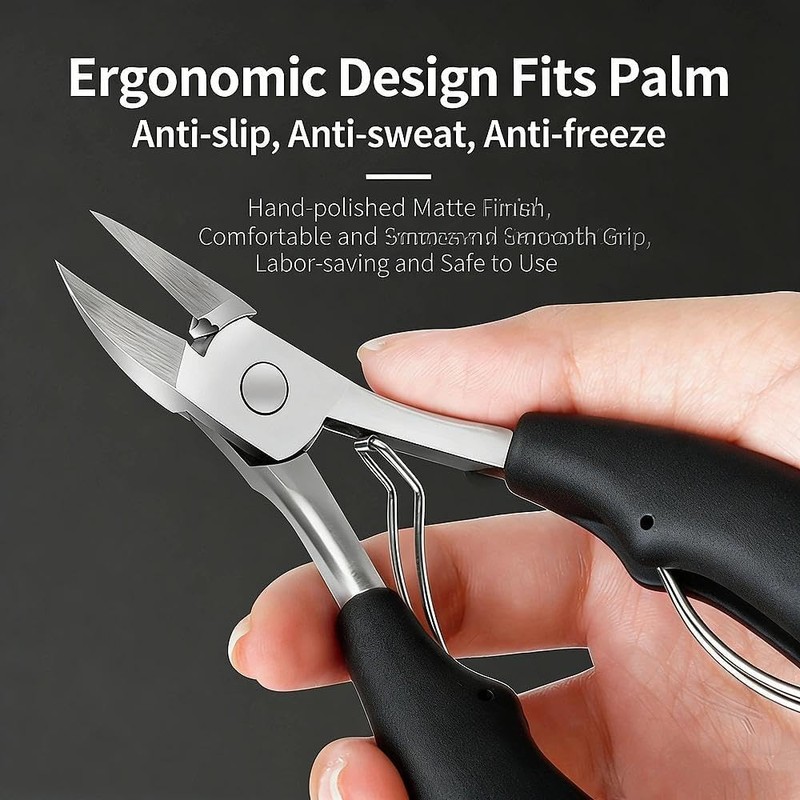 AYZDJ Professional Stainless Steel Ingrown Toenail Clippers - Curved Tip
