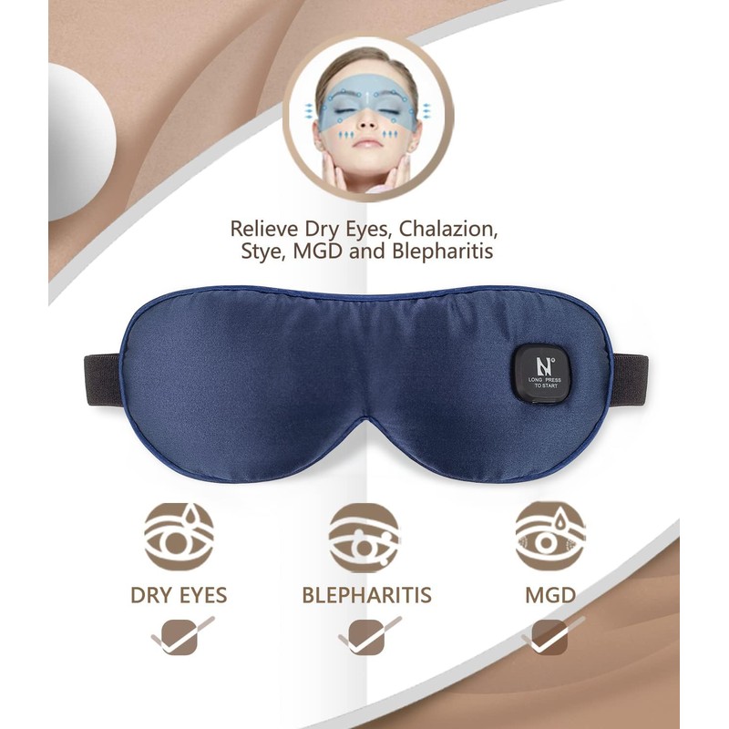 Aroma Season Cordless Silk heated eye mask, For Blepharitis and