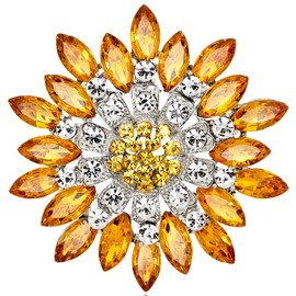 FAIRYGATE Anti Exposure Fixed Brooches Crystal Brooch Pin for Dress Suit Sweater DIY Wedding Bouquet Dress Corsage Decoration，B3716