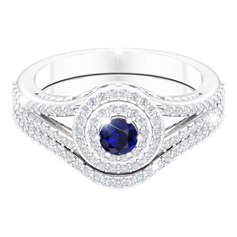 Belinda Jewelz - Anillo de compromiso para mujer, plata platino,