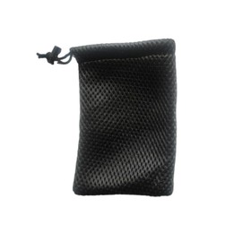 QLXHBOT Small Mesh Bags,Black Nylon Mesh Drawstring Bags Drawstring Net Bag Small Travel Stuff 10 Pcs (13 x 9cm / 5" x 3.5")