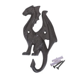 Topfunyy Cast Iron Dragon Wall Hook Decorative Vintage Hanger for Coats, Hats, Keys and Towels (Dragon- Ⅳ)