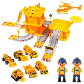 Toysical Construction Toys Site Parking Lot Construction Trucks Vehicles - Toysical