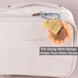 DILUSILK 21 Pcs Wire Keychain Cable Keychain Large Key Ring Stainless Steel Cable Key Ring Wire Key for Luggage Tags, Key Tags, ID Tags, Dog Tag