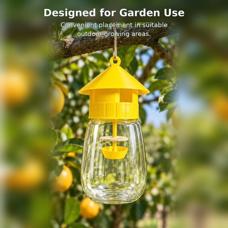 Reusable Fruit Fly Trap for Gardens and Orchards – Yellow