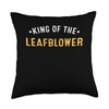 Leaf Blower Garden Fall Season Autum Gardener Gardening Throw Pillow