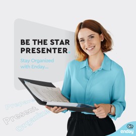 1 Inch 3 Ring Binder 1” Binder Black Clear View Cover with 2 Inside Pockets, Colored School Supplies Office and Home Binders, 2 Pack – by Enday