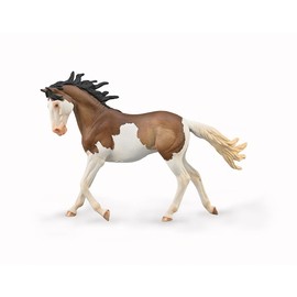 CollectA Mustang Mare (Bay Splash Overo) - Realistic Hand-Painted Horse Toy, Animal Figures, Educational Toys, Ideal For Imaginary Play, 3 Years +