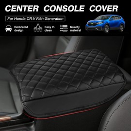 FIILINES Center Console Cover for Honda CR-V 2017-2022, Armrest Cover Pad Cushion Protector CRV Accessories Armrest Cover Anti-scratch Black