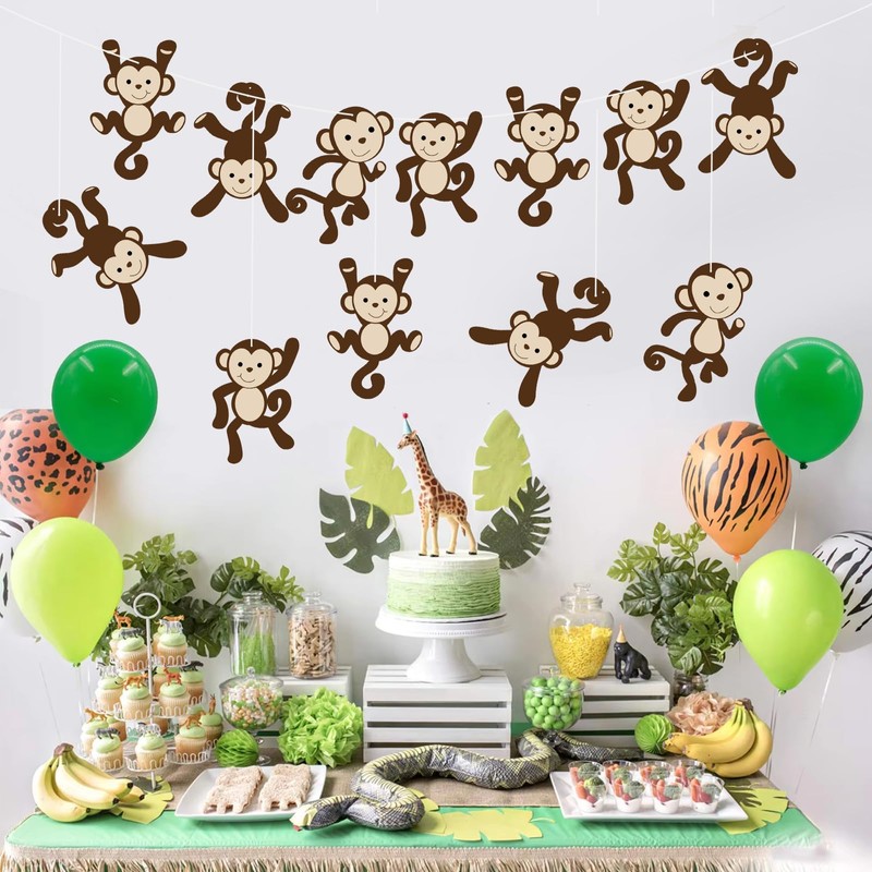 36PCS Monkey Cutouts Jungle Theme Decorations Monkeys Birthday Party Decorations