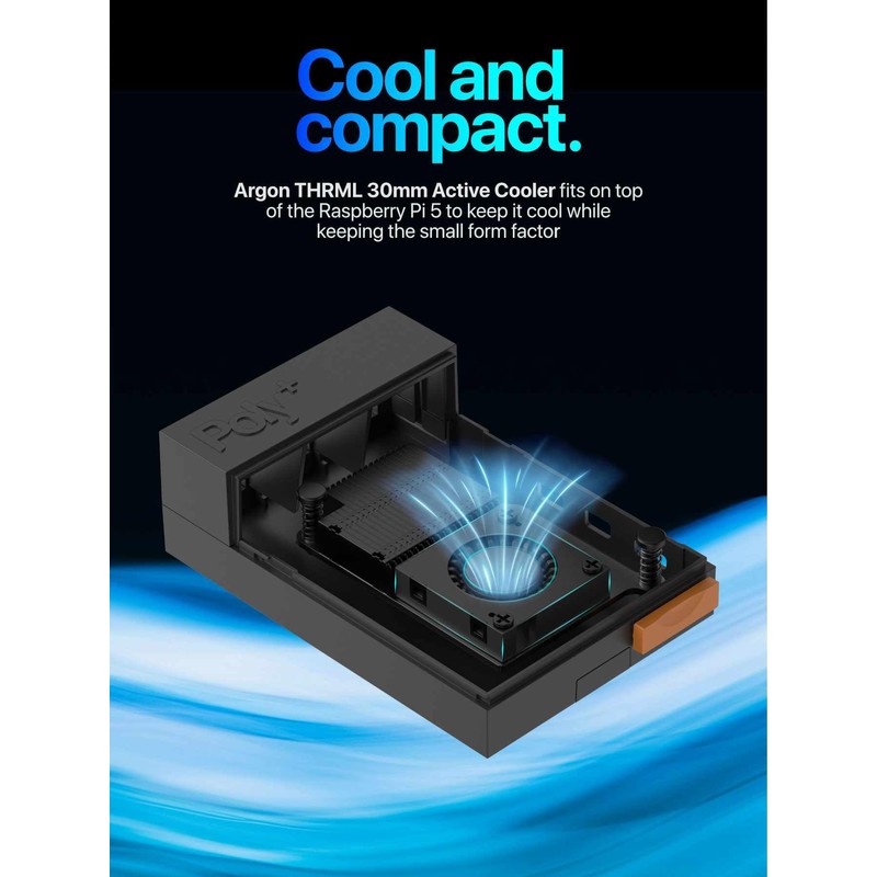 Argon Poly+5 Raspberry Pi 5 Case with Active Cooler |