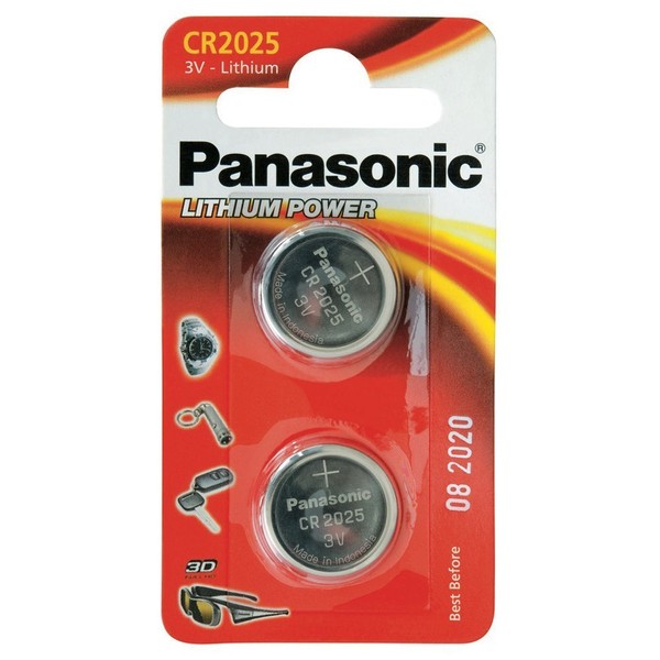 Panasonic Specialist Lithium Coin Batteries Cr2025L X 2