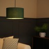 MiniSun | Medium Modern Forest Green Drum Light Shade |
