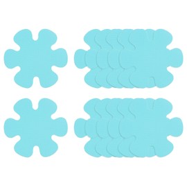 HARFINGTON 12pcs Non Slip Stickers Bath Shower Floor 3.94" Anti-Slip Sticker Tape Flower Style Decals for Bathroom Kitchen Bathtub Treads Stairs, Blue