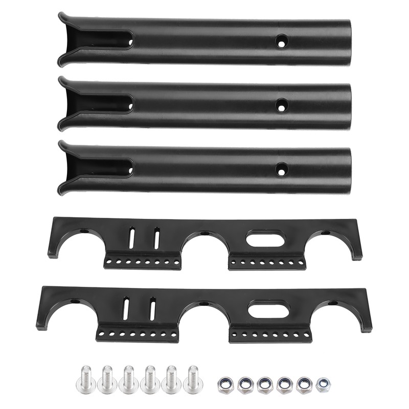 Outdoor Fishing Vertical 3‑Link Fishing Rod Rack Storage Holder Pole