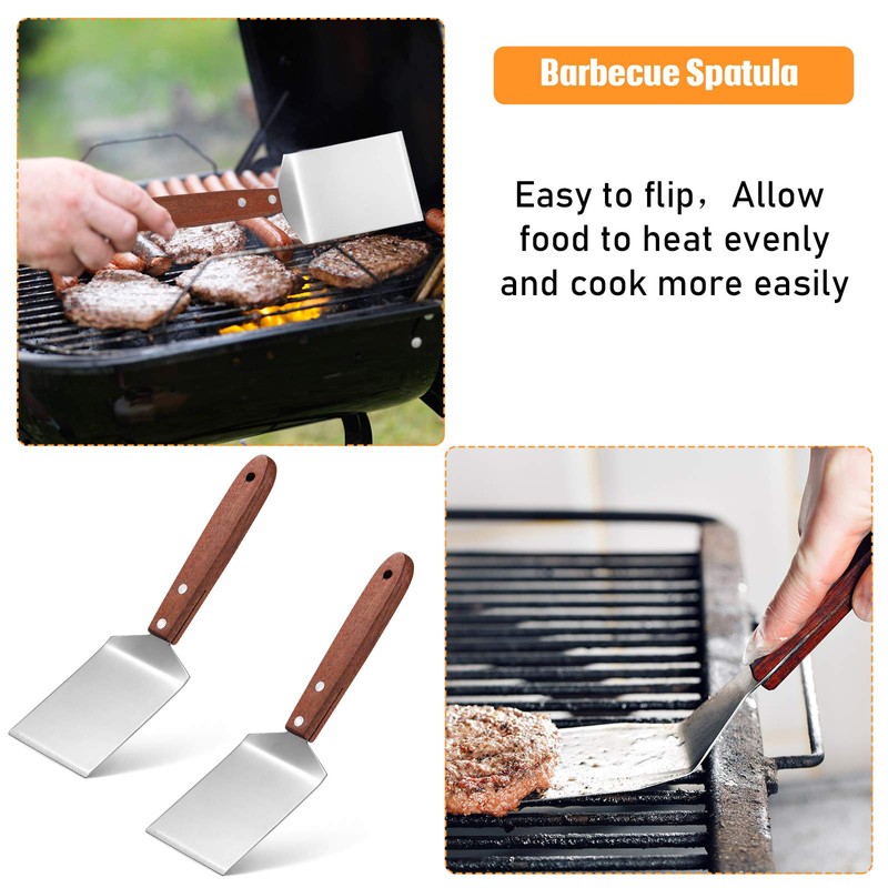 Newtay 2 Pieces Small Brownie Cookie Spatula Metal Stainless Steel