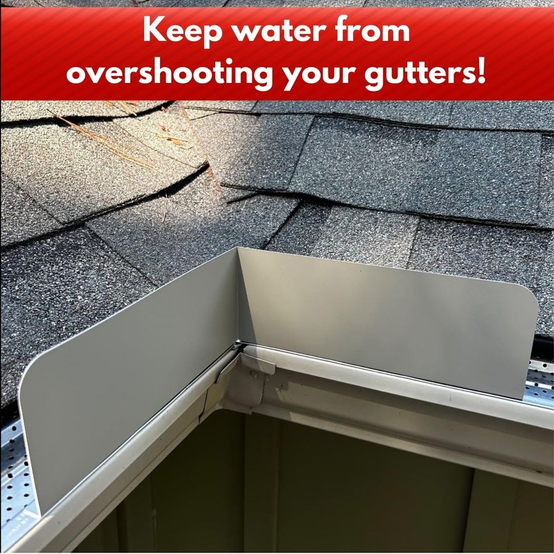 Eagle 1 Rain Gutter Valley Splash Guards, Straight or Bent