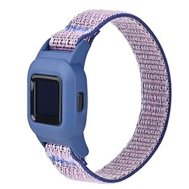 Sport Mesh Nylon Straps Compatible with Garmin vivofit jr 3 Fitness Tracker Accessory Watchband (Midnight Blue)