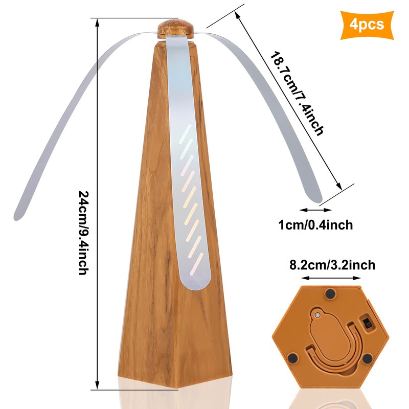 4 Pack Fly Fan for Tables Portable Fly Fan Keep