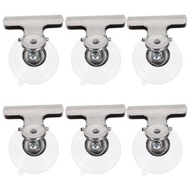 DOITOOL 8 Pieces Suction Cup Clip Plastic Round Suction Cup Clamp Holder Clear Sucker Pads for Hanging Home Office Accessories