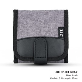 Lens Filter Pouch 3 Pockets for Circular Filters Up to 82mm (37mm 40.5mm 49mm 52mm 55mm 58mm 62mm 67mm 72mm 77mm),Filter Storage Holder with Fasten Loop Design