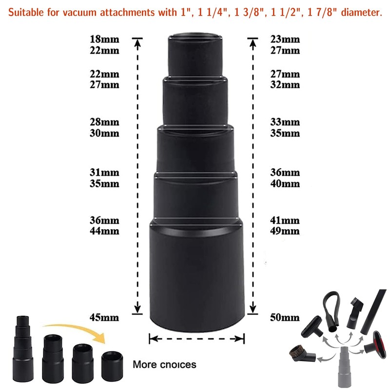 GEBDSM 12 Pcs Universal Vacuum Attachments for Shop Vac Accessories,